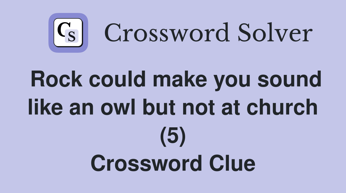 sound of an owl crossword clue